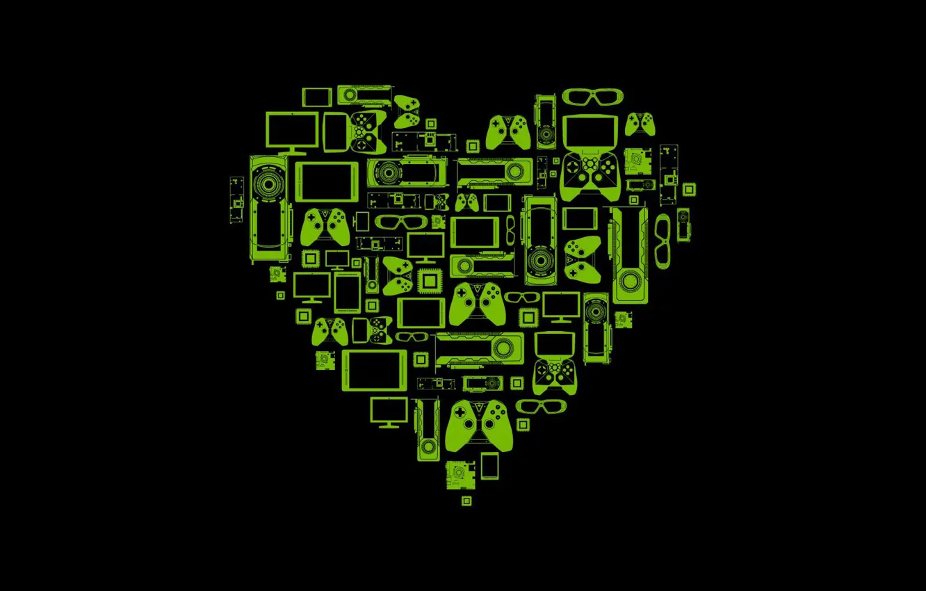 Фото обои green, hi-tech, Devices