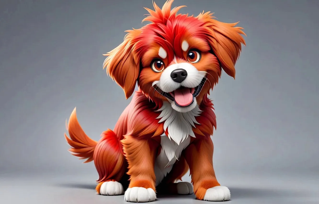 Фото обои dogs, neural network, renderery