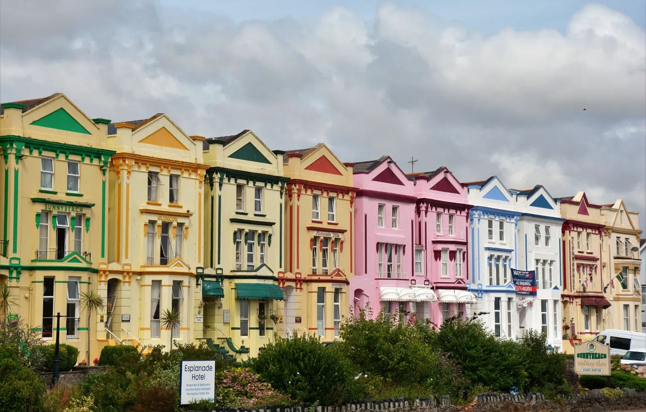 Фото обои здание, Англия, Великобритания, отель, hotel, England, Paignton, Пейнтон