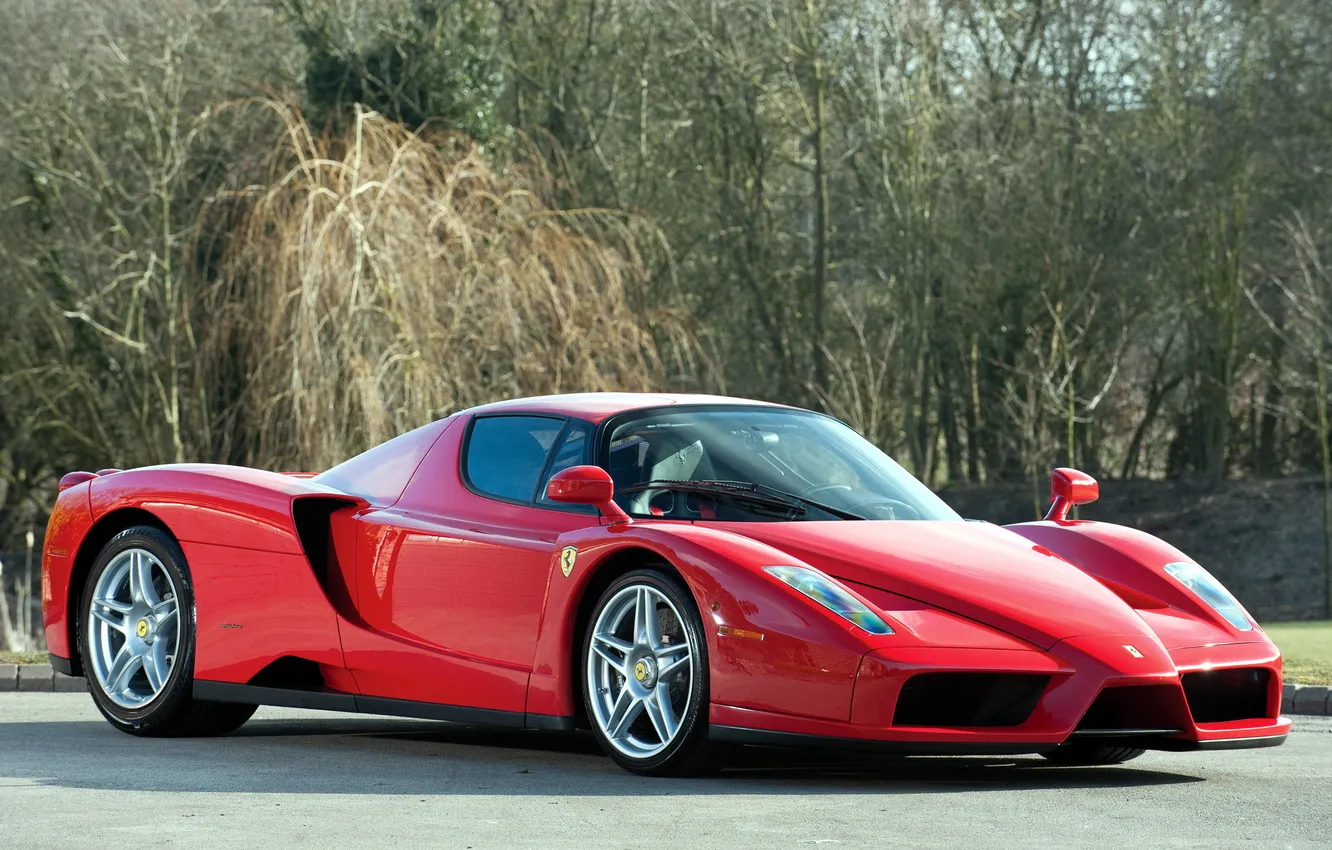 Фото обои красный, Ferrari, суперкар, феррари, Enzo