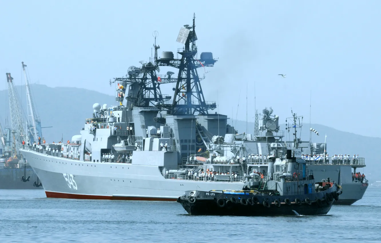 Фото обои БПК, проект 1155, Маршал Шапошников, 2010год