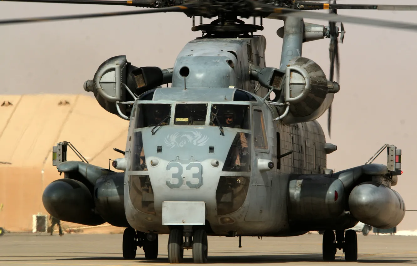 Фото обои вертолёт, военно-транспортный, Sikorsky, Aero, тяжёлый, Marine CH-53D Sea Stallion, Engineering Corporation