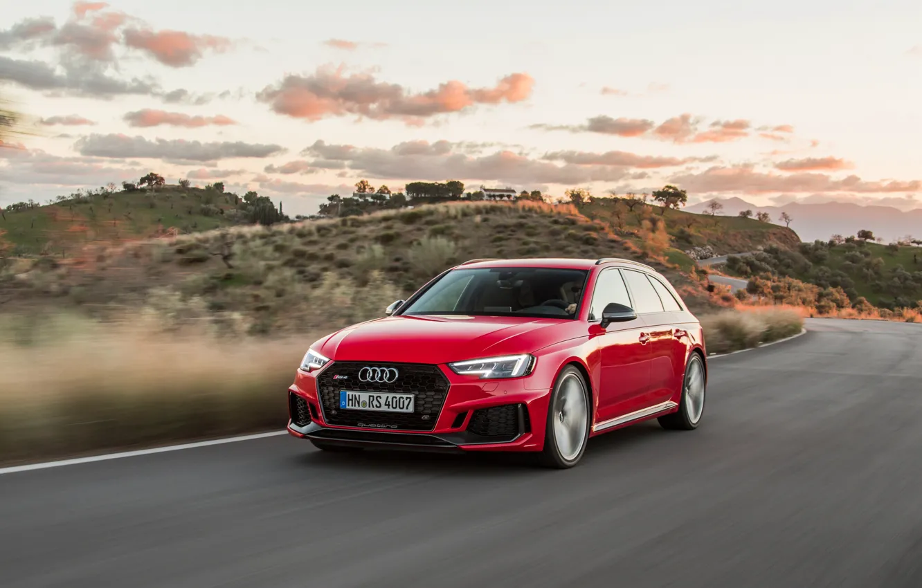 Фото обои Audi, 2018, универсал, RS4, Avant