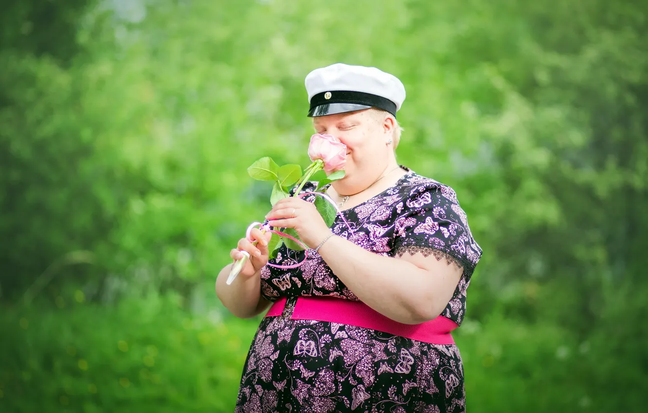 Фото обои цветок, девушка, Hanne