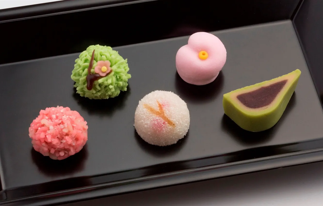 Фото обои сладости, Japan, в коробке, wagashi