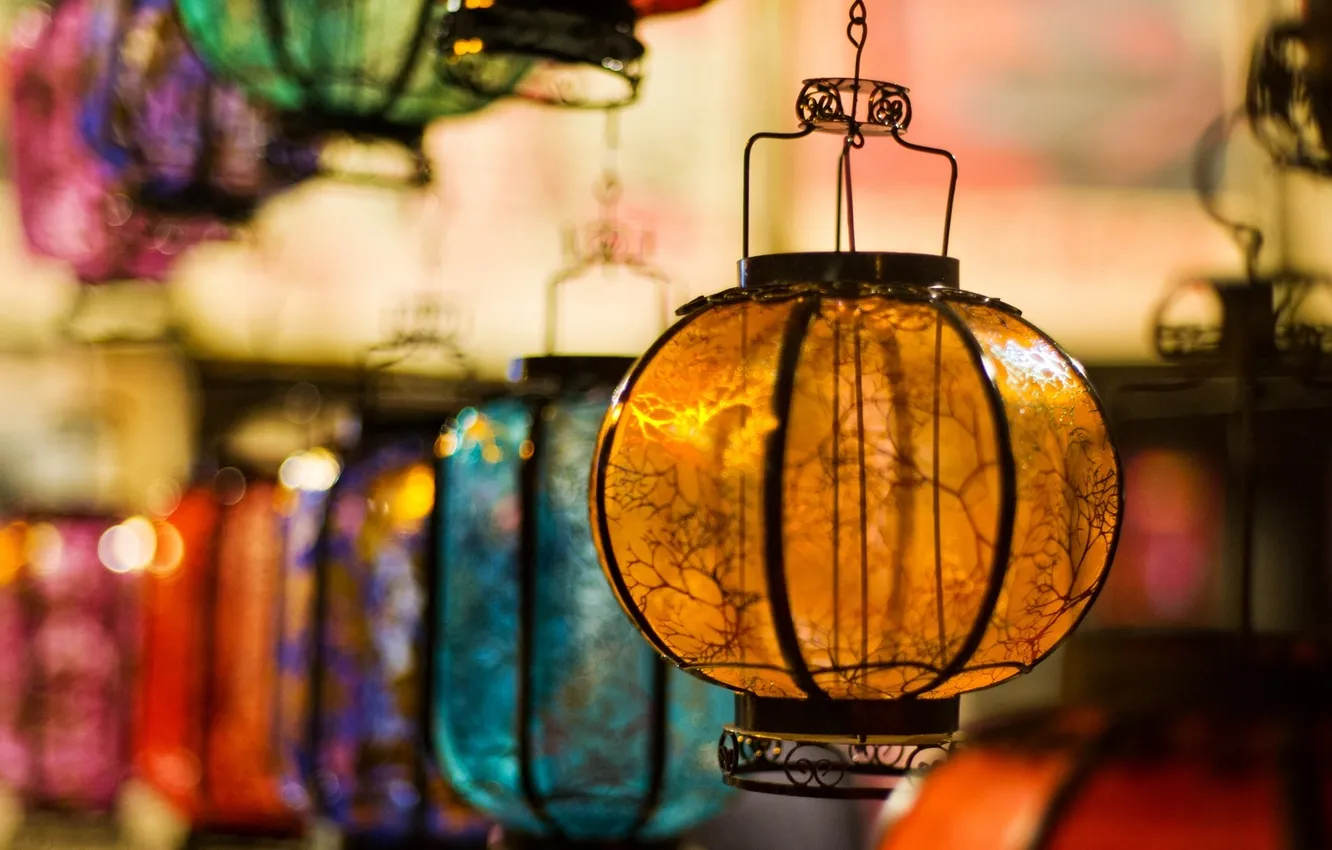 Фото обои colors, glass, lamps, variety