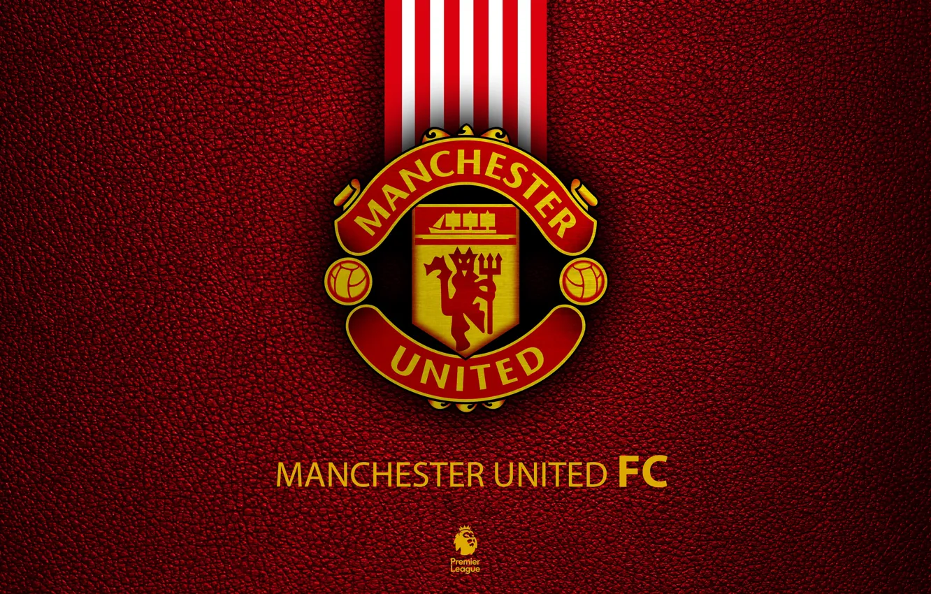 Фото обои Logo, Football, Manchester United, Soccer, Emblem, English Club