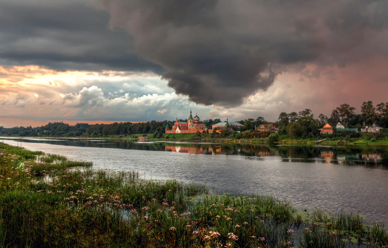 Фото обои Россия, Старая Ладога, перед бурей