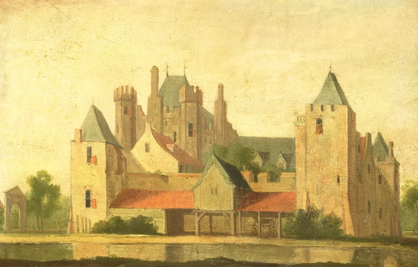 Фото обои масло, картина, холст, Дом в Пюрмеренде, 1799, неизвестный художник