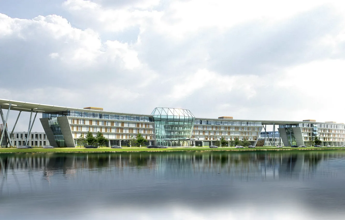 Фото обои city, painting