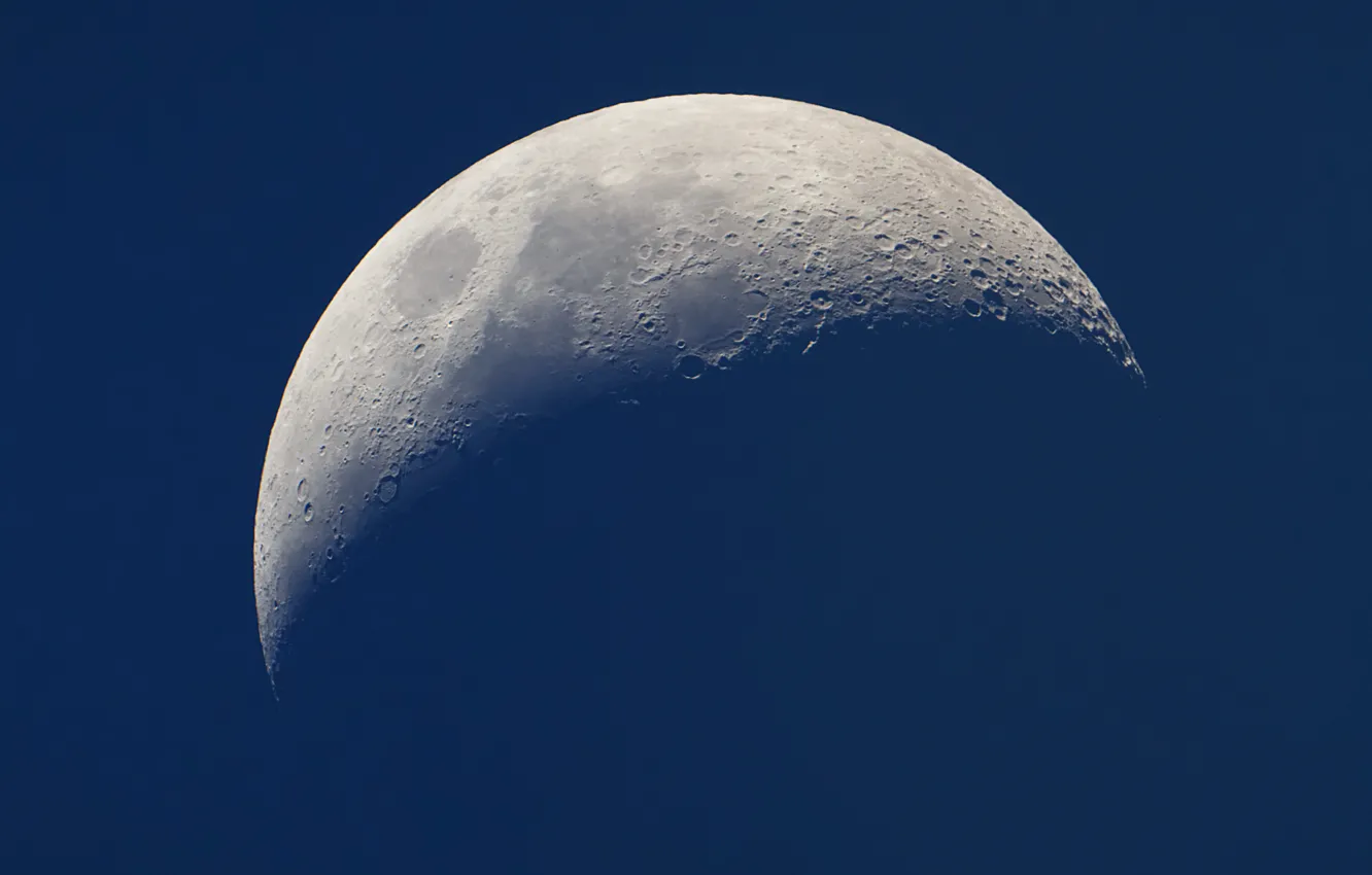 Фото обои Луна, тени, кратеры, моря