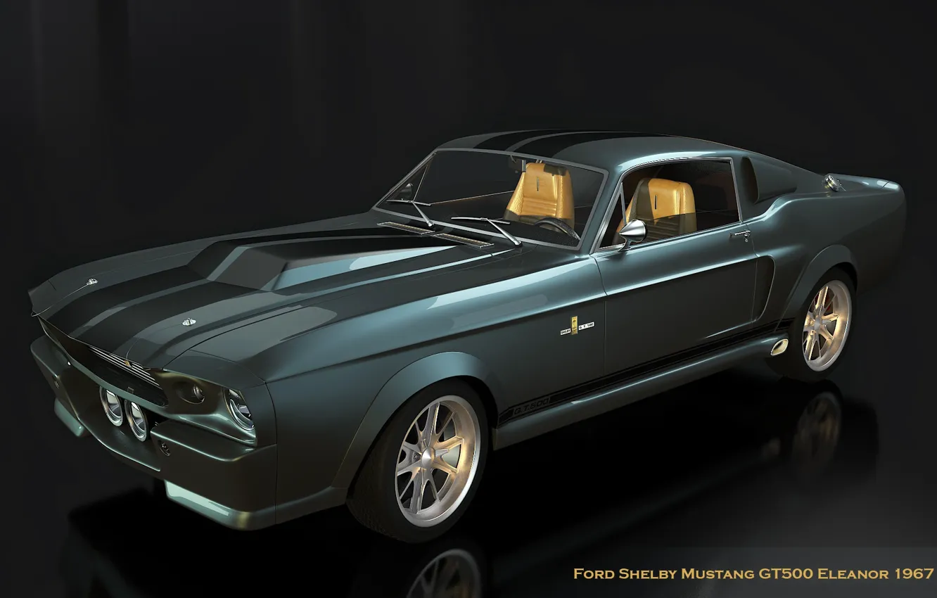 Фото обои ретро, Mustang, Ford, Shelby, 1967, Leanor