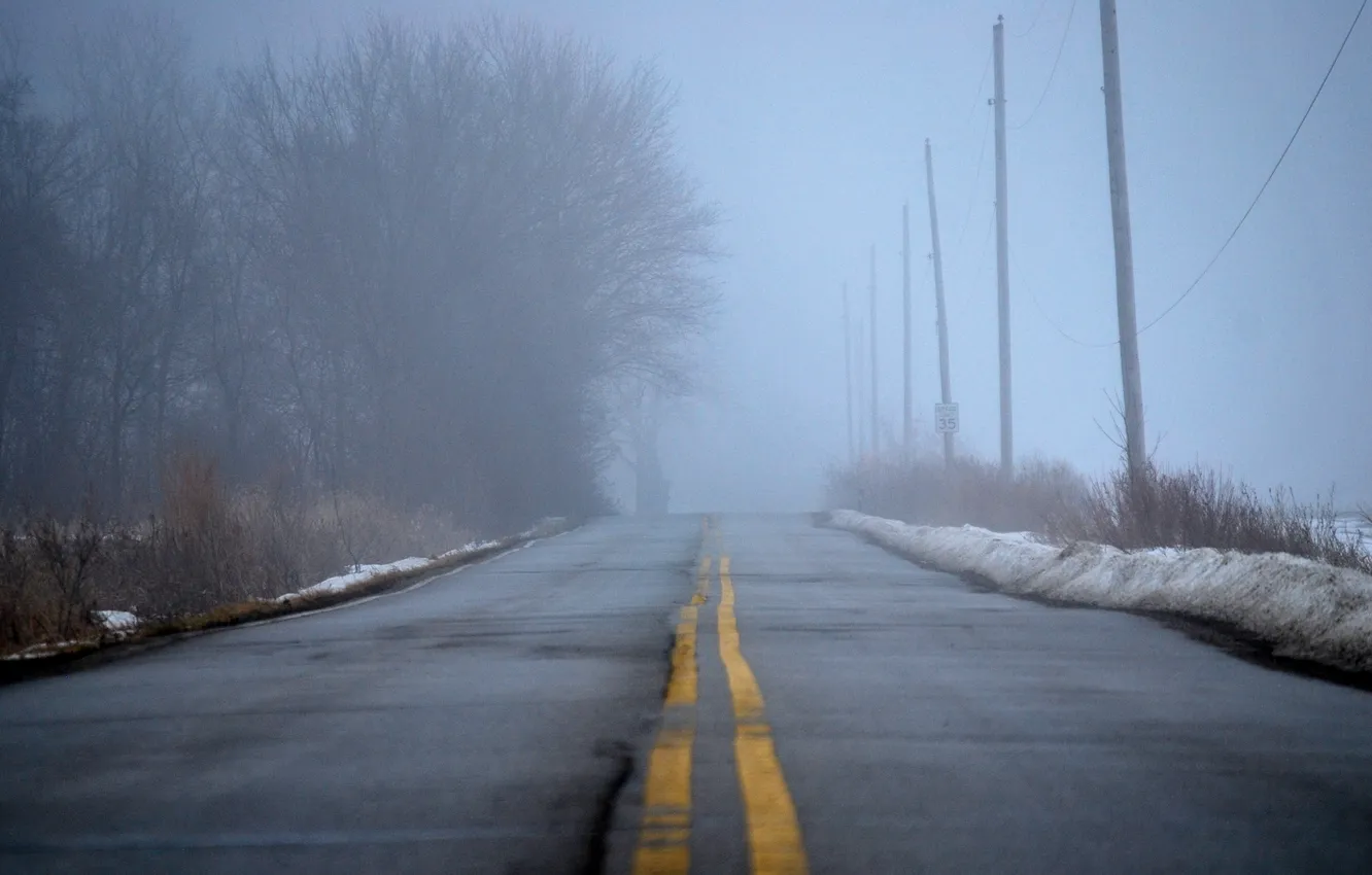 Фото обои Road, Lonely