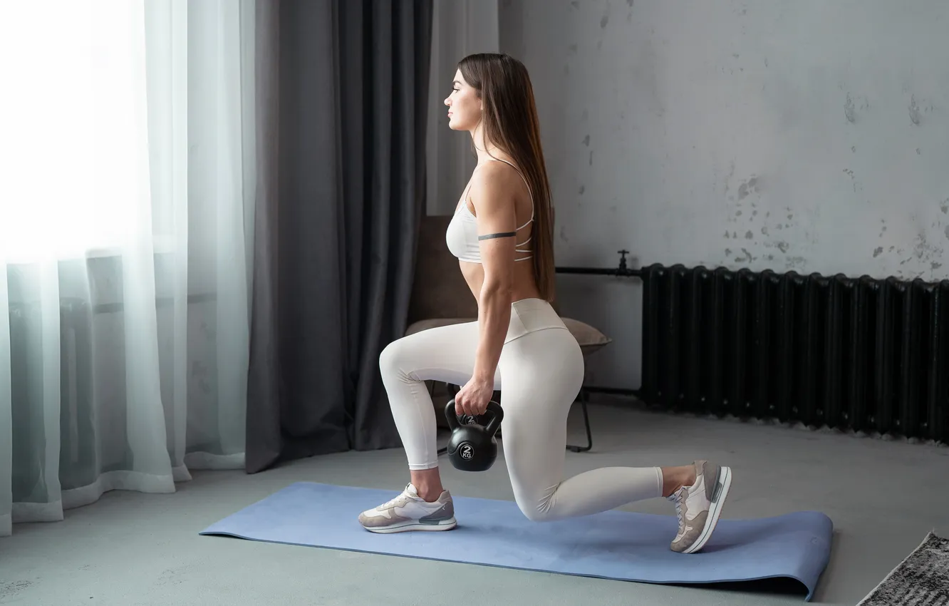 Фото обои gym, leggings, buttock, woman fitness, activewear, woman exercises, woman streching, woman workout