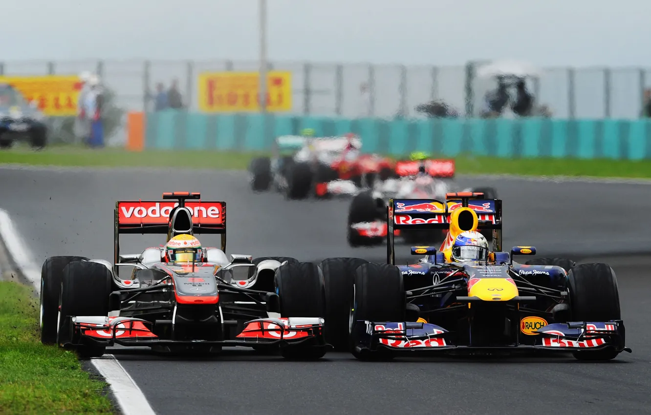 Фото обои McLaren, Formula 1, Red Bull, Vettel, Чемпион, Hamilton