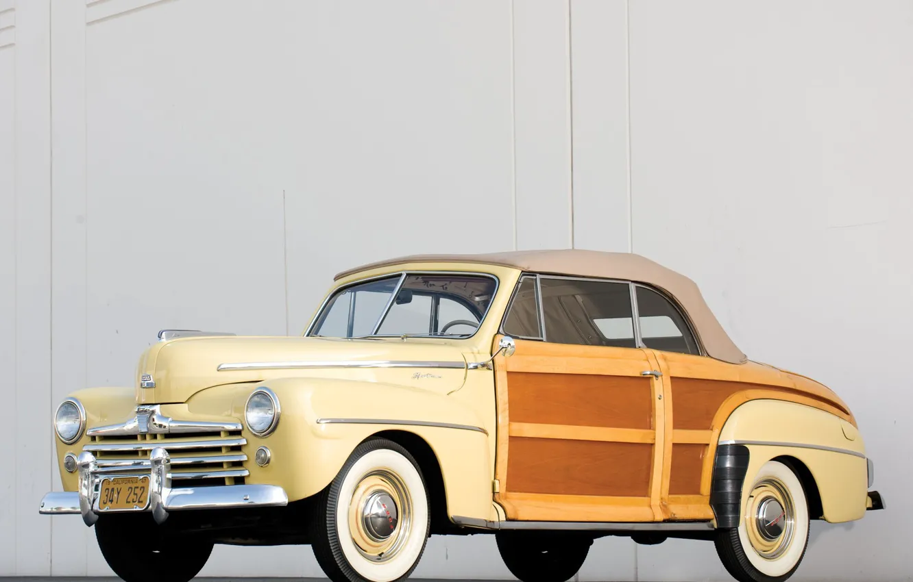 Фото обои Ford, автомобиль, cars, classic, Super, 1948, Convertible, Deluxe
