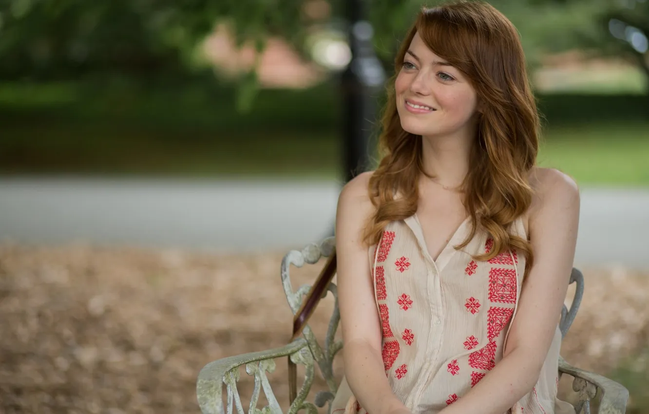 Фото обои улыбка, актриса, Emma Stone, Эмма Стоун