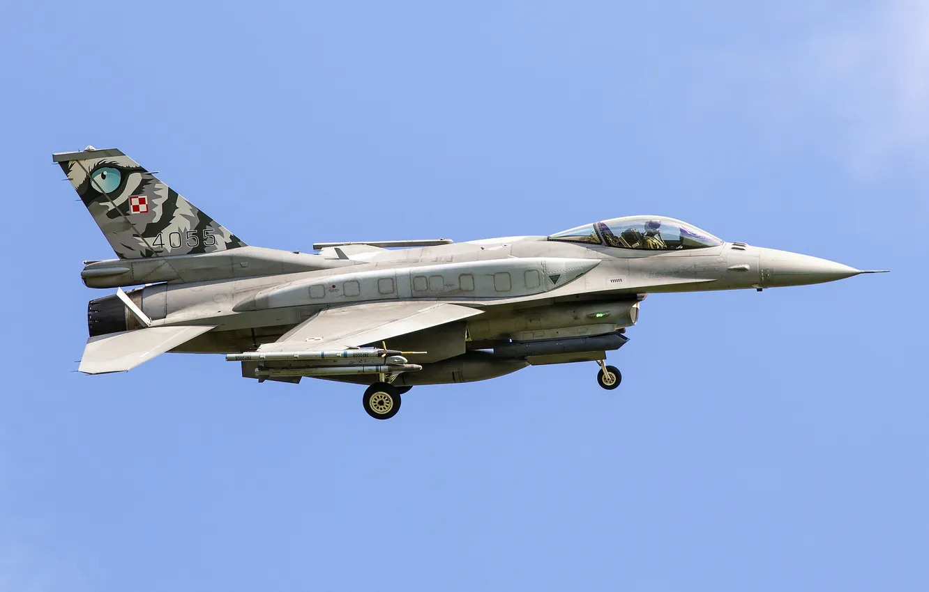 Фото обои взлет, Fighting Falcon, General Dynamics, F-16C