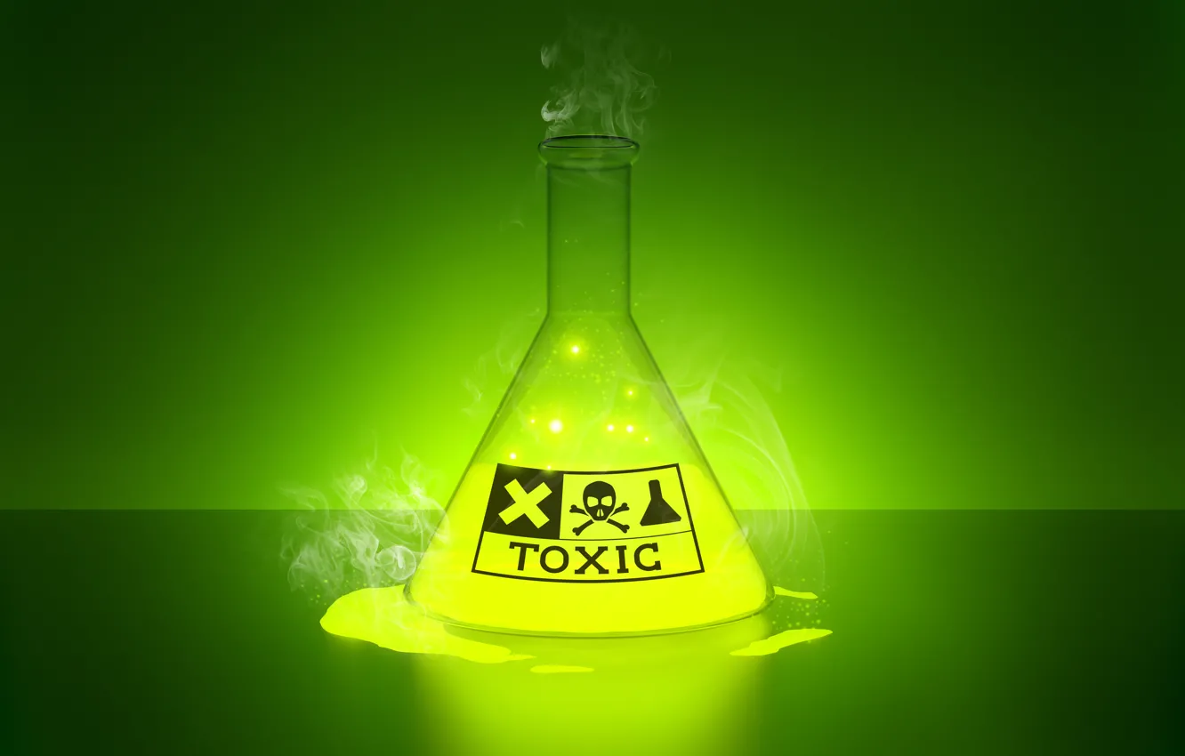 Фото обои toxic, glow, liquid, laboratory