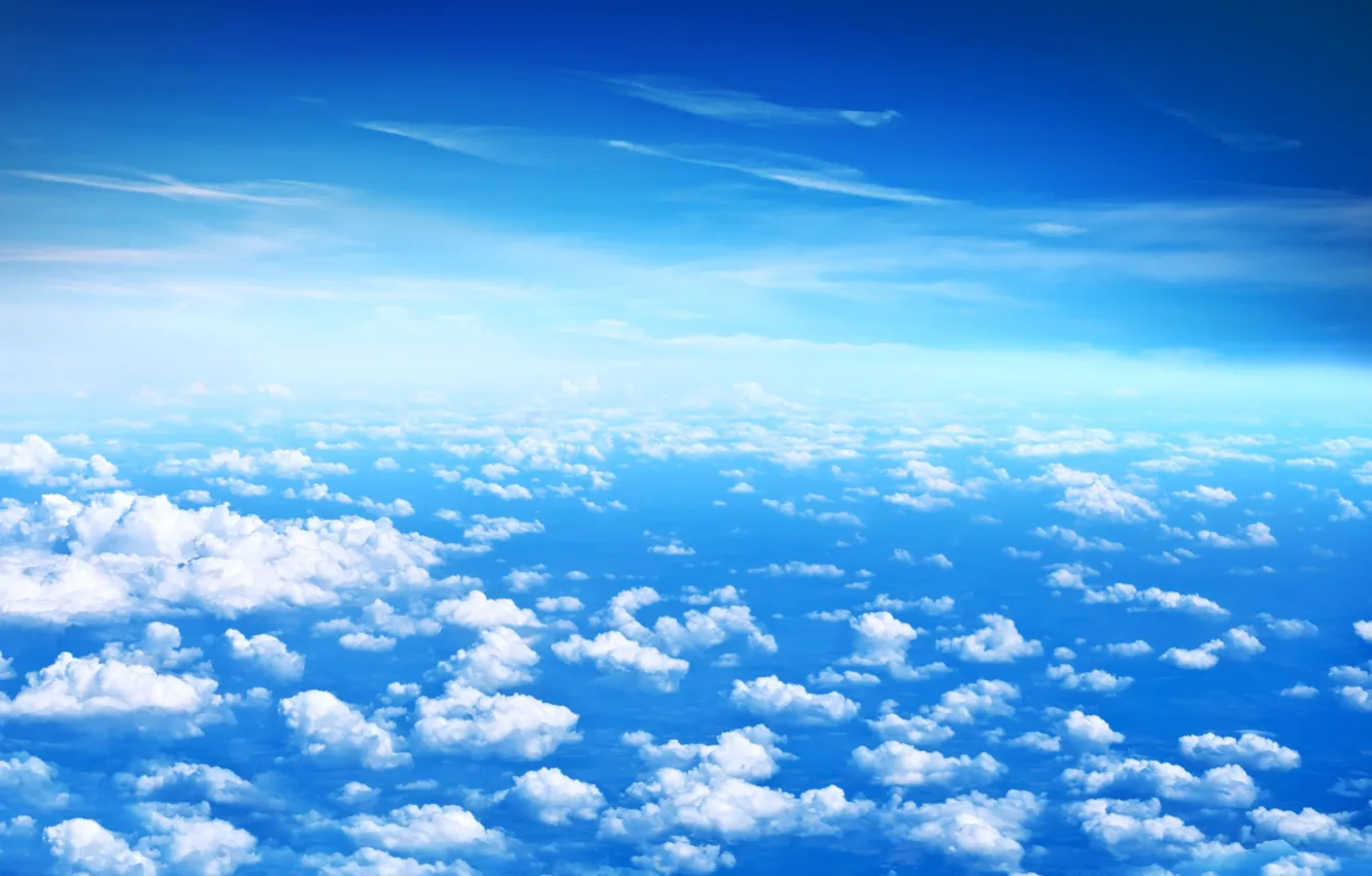 Фото обои небо, облака, голубое, высота, белые, Beautiful clouds, blue sky