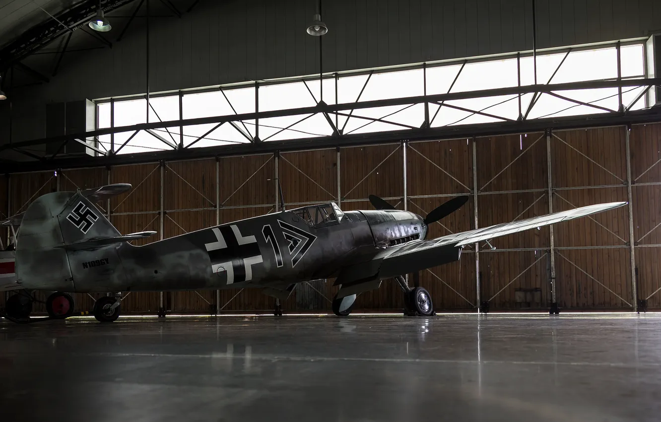 Фото обои Messerschmitt, BF 109, одномоторный поршневой истребитель