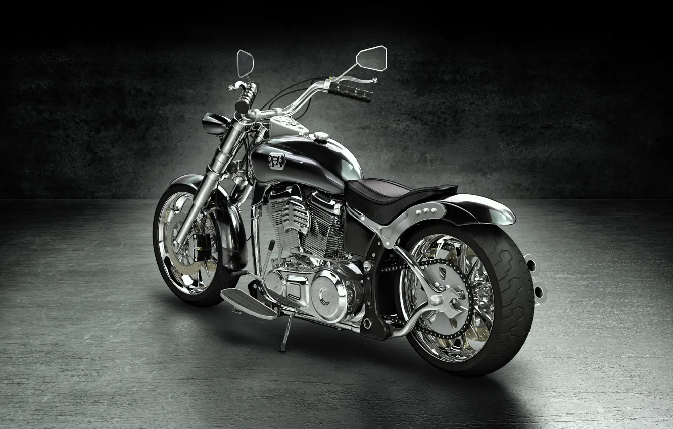 Фото обои Harley, graphics, moto, motorcycle, model