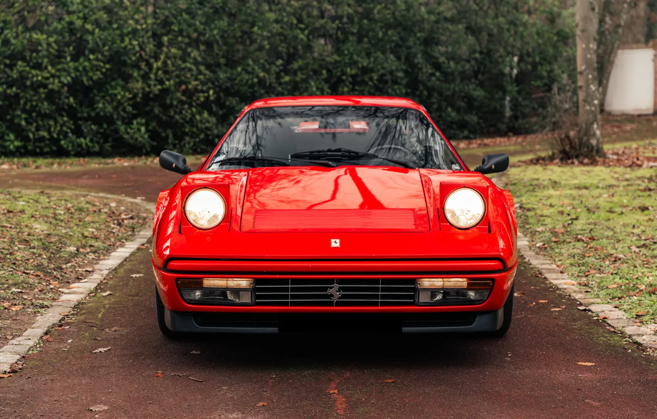 Фото обои Феррари, Ferrari, спорт кар, вид спереди, GTB, Turbo, Pininfarina, 1986