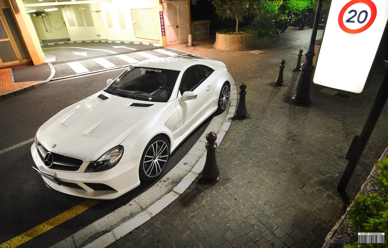 Фото обои Mercedes-Benz, Black Series, Whtie, SL65 AMG