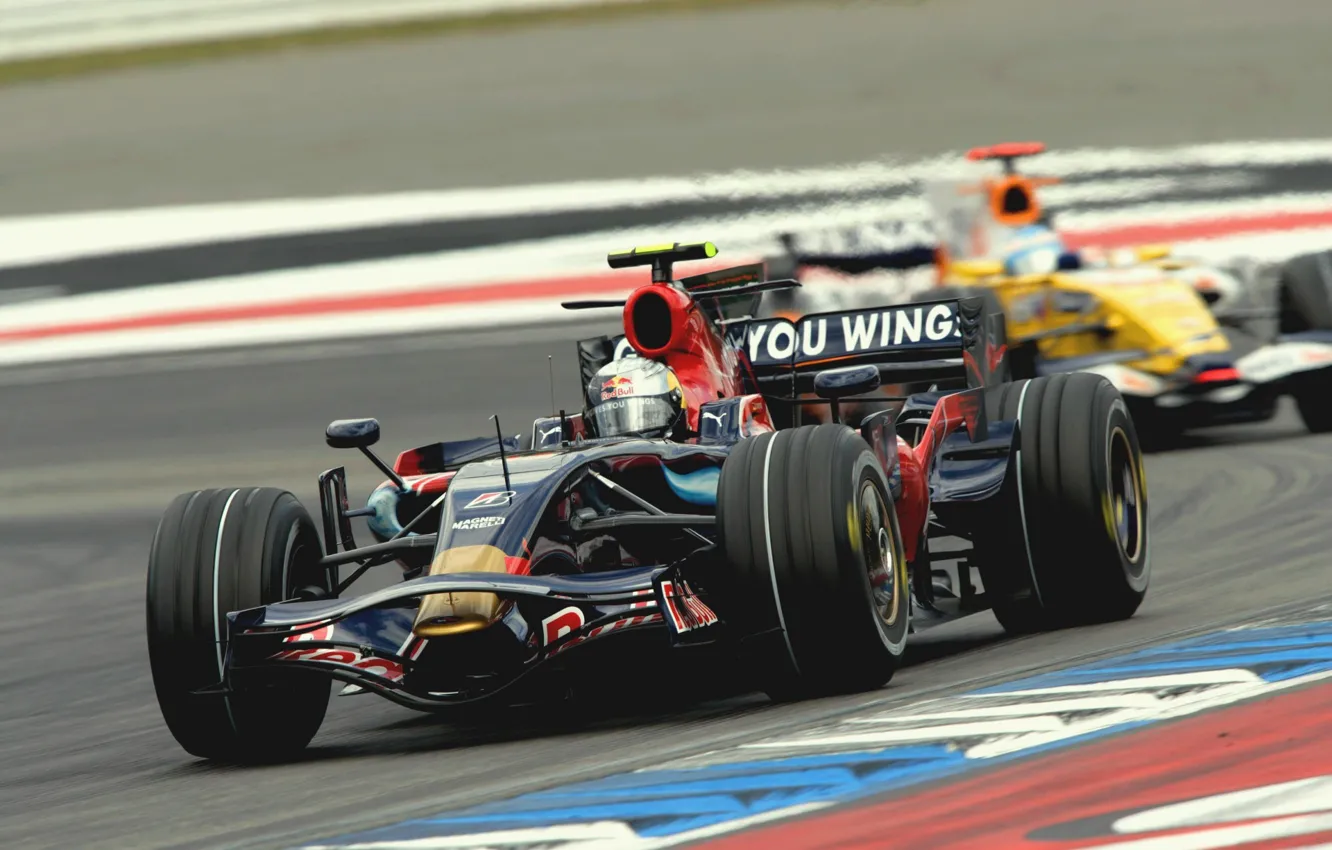 Фото обои Гонщик, Formula 1, Vettel, Чемпион, Sebastian, Toro Rosso