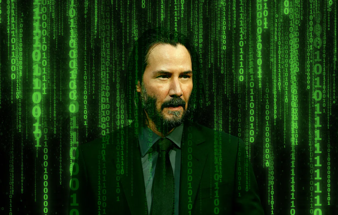 Фото обои фон, фантастика, костюм, Neo, постер, Киану Ривз, Keanu Reeves, The Matrix Resurrections