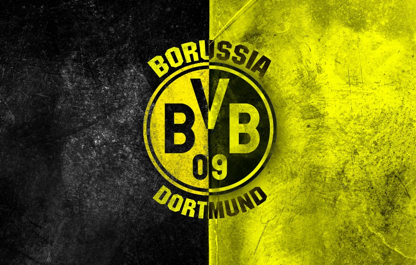 Фото обои Черный, Желтый, Лого, Футбол, Фон, Логотип, Borussia Dortmund, Боруссия Дортмунд