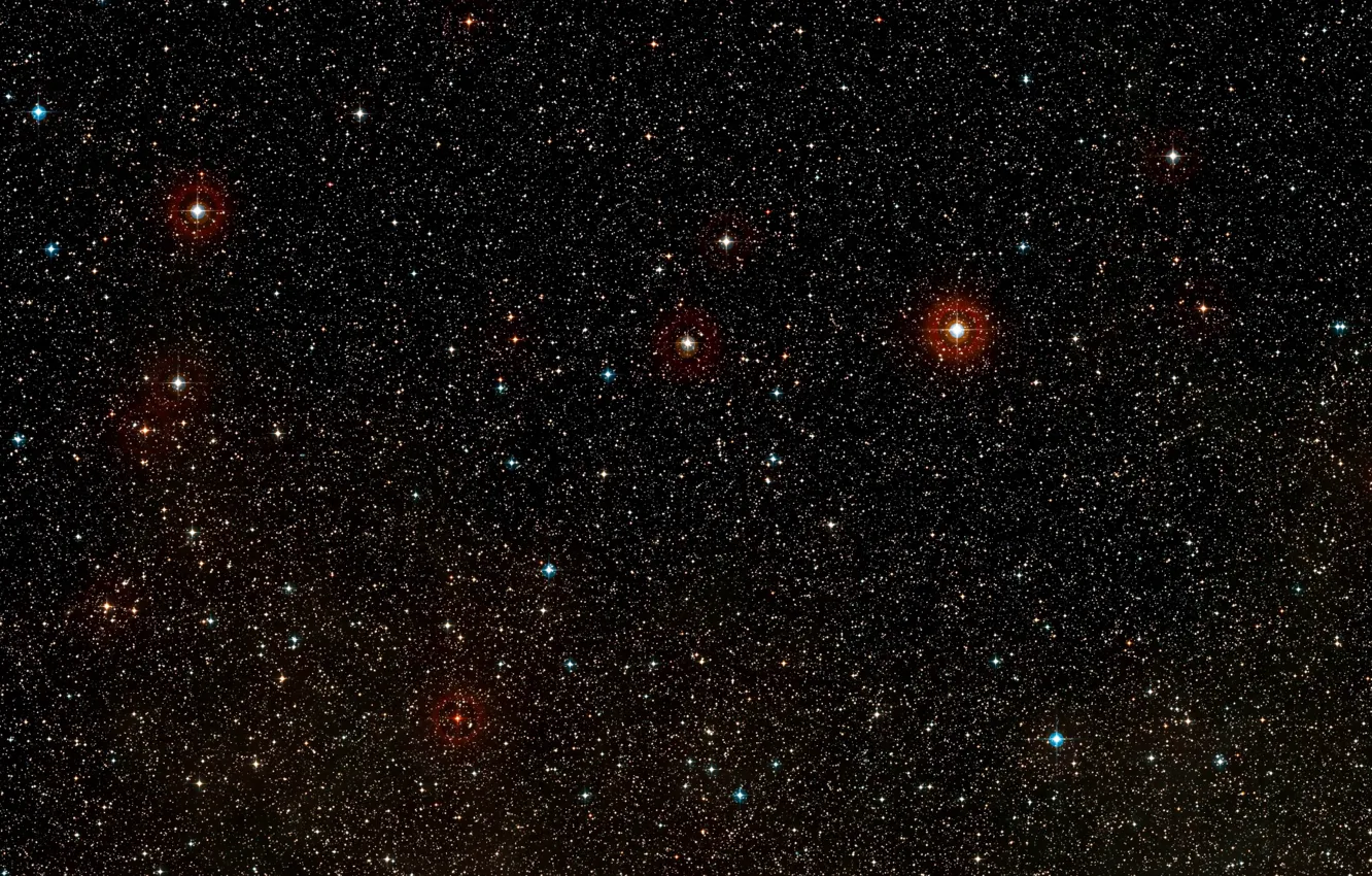 Фото обои Stars, Constellation Vela, Digitized Sky Survey 2, Wide-field view, HD 85512b, K-type main-sequence star, HD …