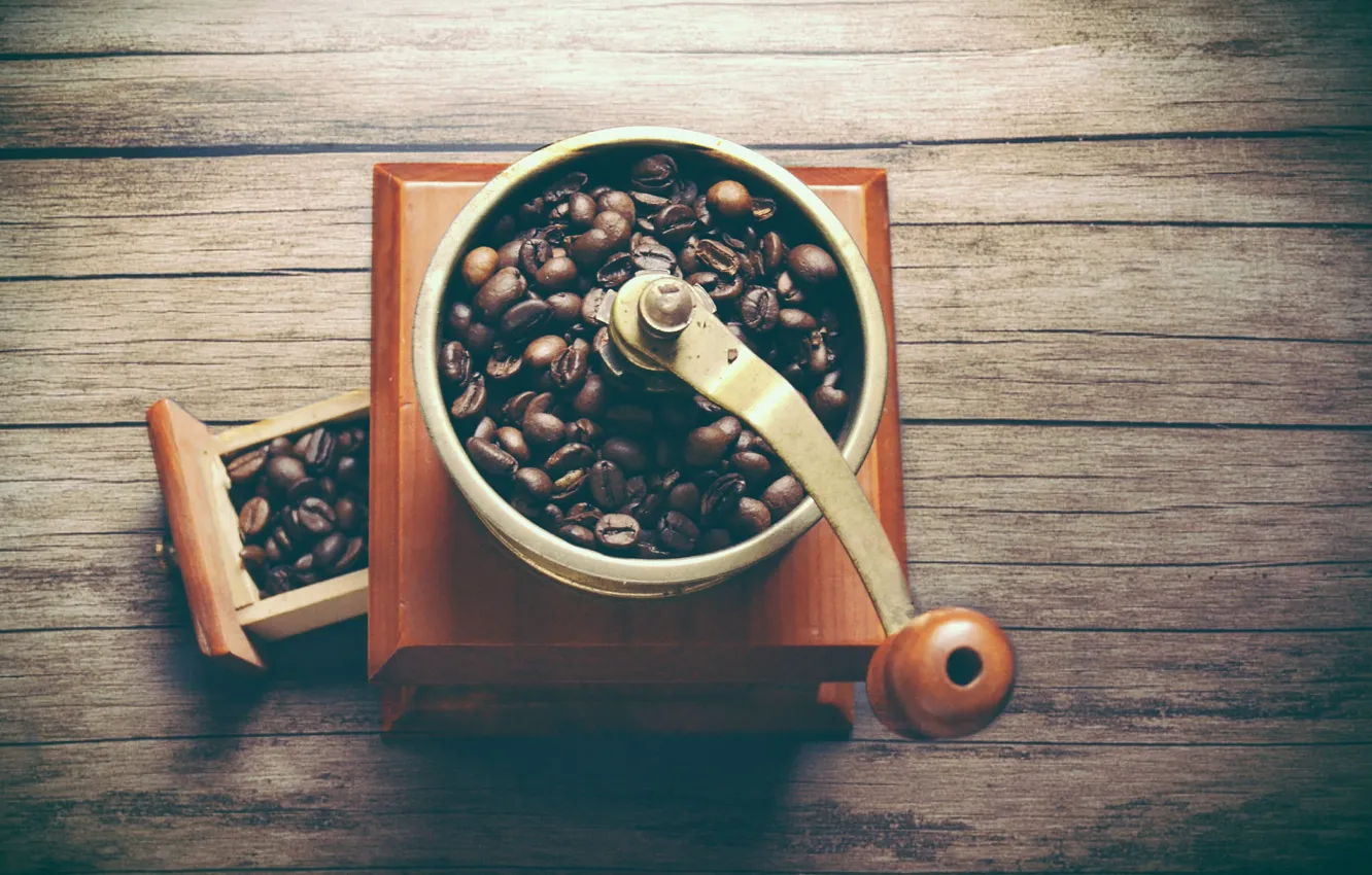 Фото обои кофе, кофейные зёрна, кофемолка