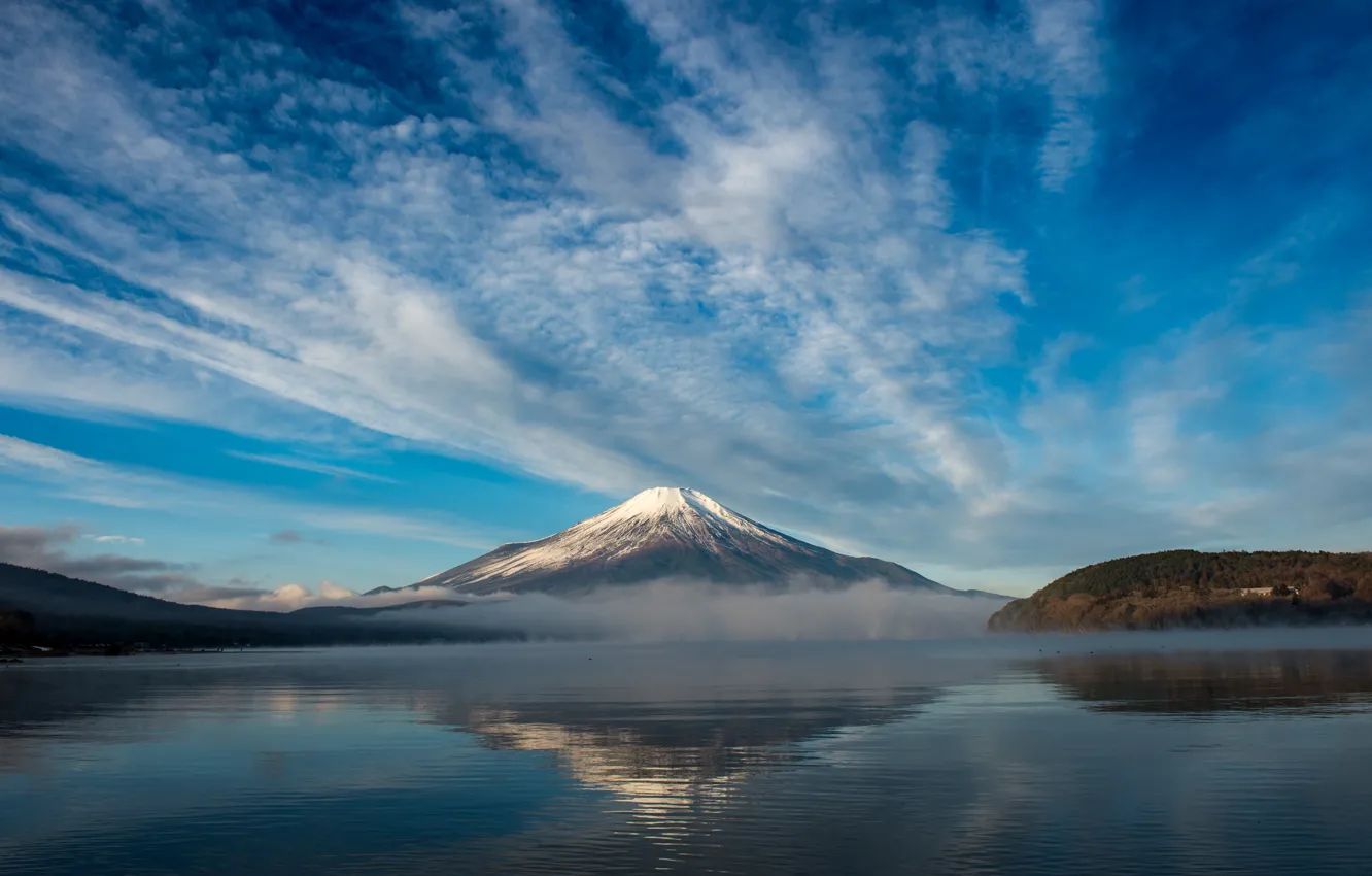 Фото обои небо, пейзаж, гора, вулкан