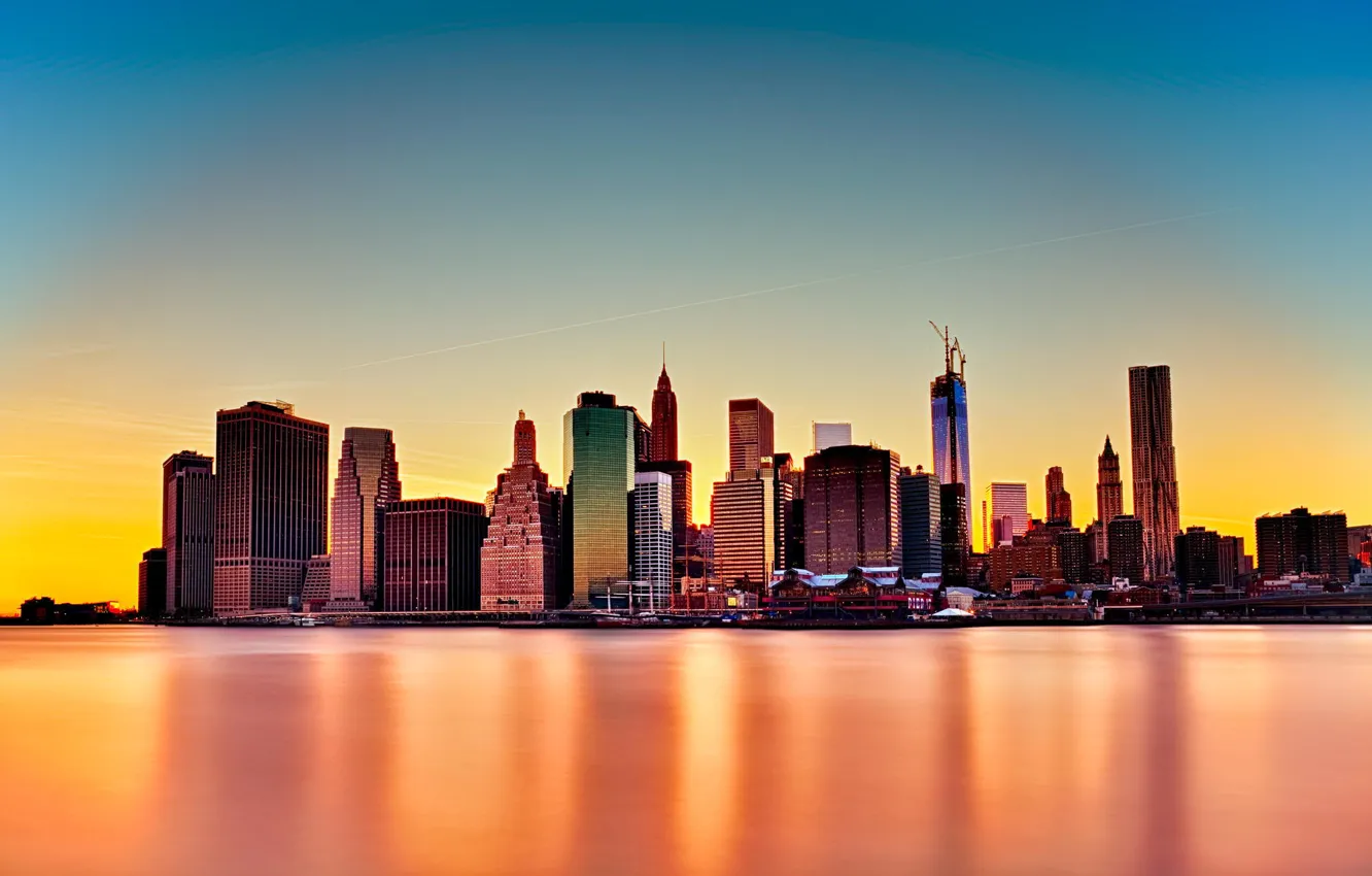Фото обои город, небоскребы, USA, америка, сша, New York City, нью йорк