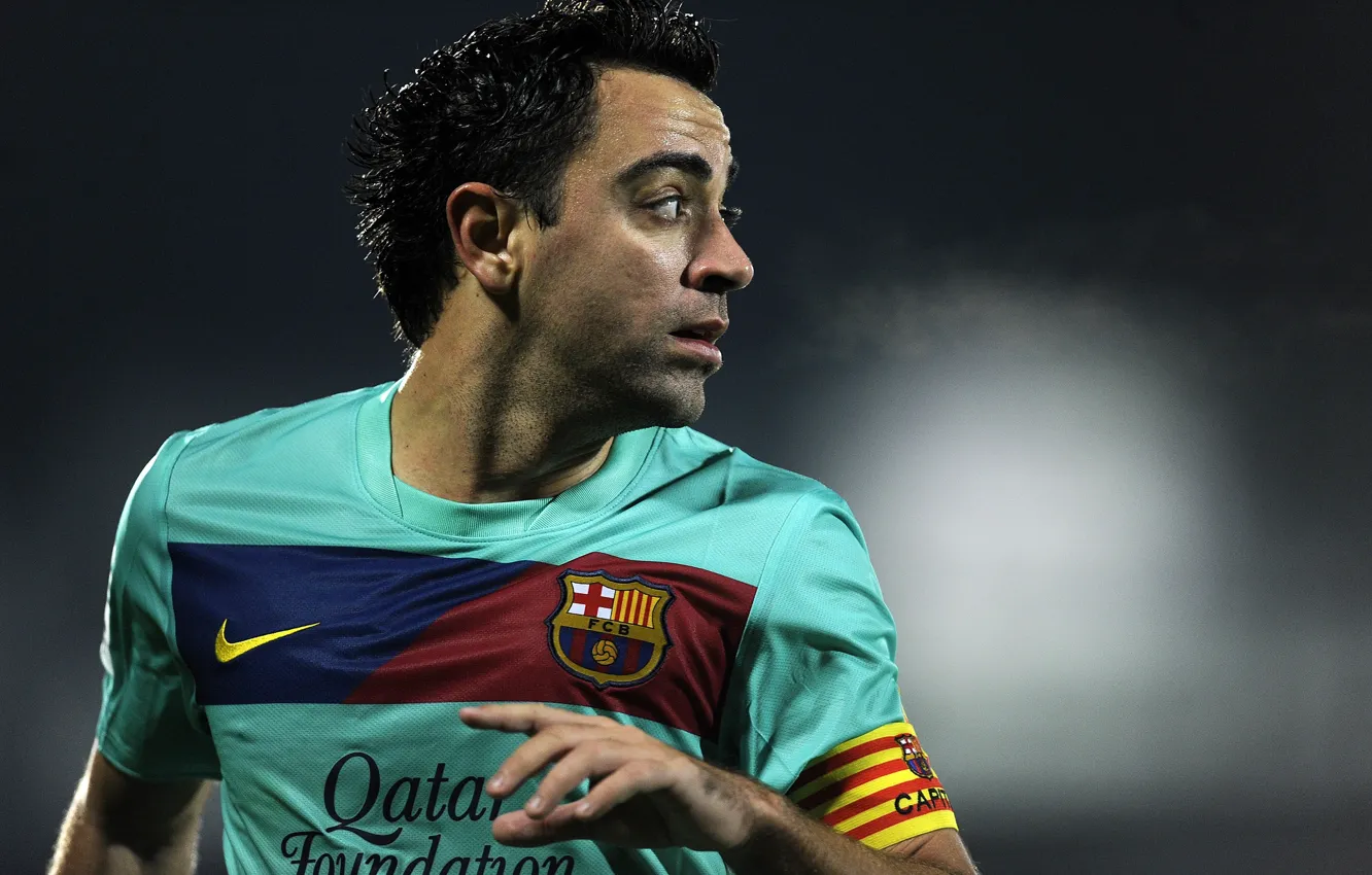 Фото обои Капитан, Испания, футболист, football, Барселона, Хави, Барса, Barcelona