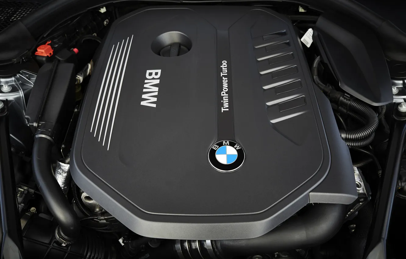 Фото обои двигатель, BMW, крышка, 540i, 5er, M Sport, 2017, 5-series