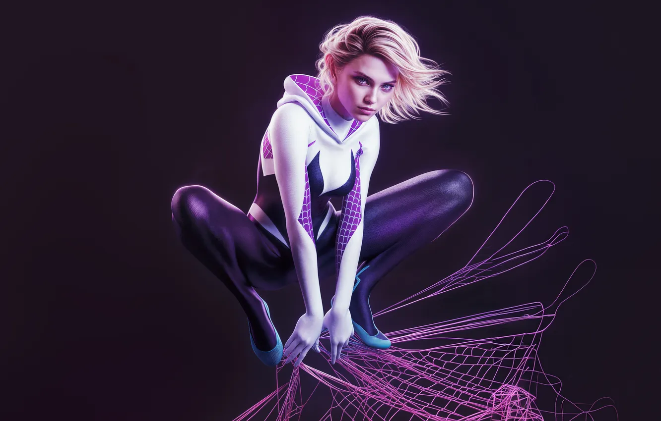 Фото обои destiny, spider, web, gwen