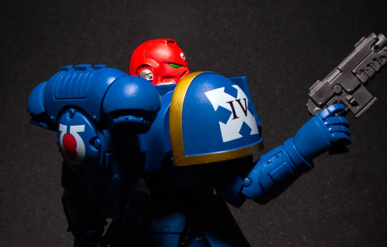Фото обои gun, warhammer, warhammer 40000, ultramarine, warhammer 40.000, wor, w40k