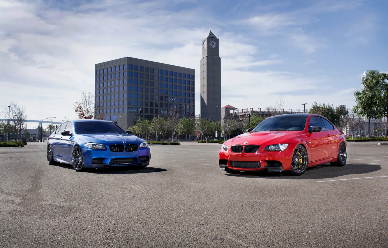 Фото обои небо, облака, синий, красный, купе, BMW, БМВ, red