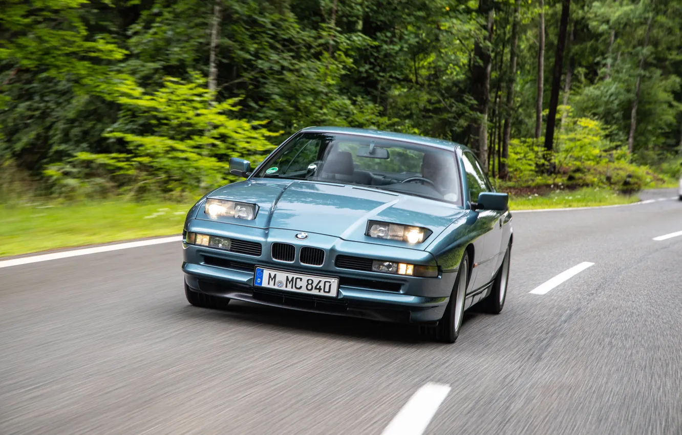 Фото обои car, BMW, road, E31, front view, 8 Series, BMW 840 Ci M60 MT