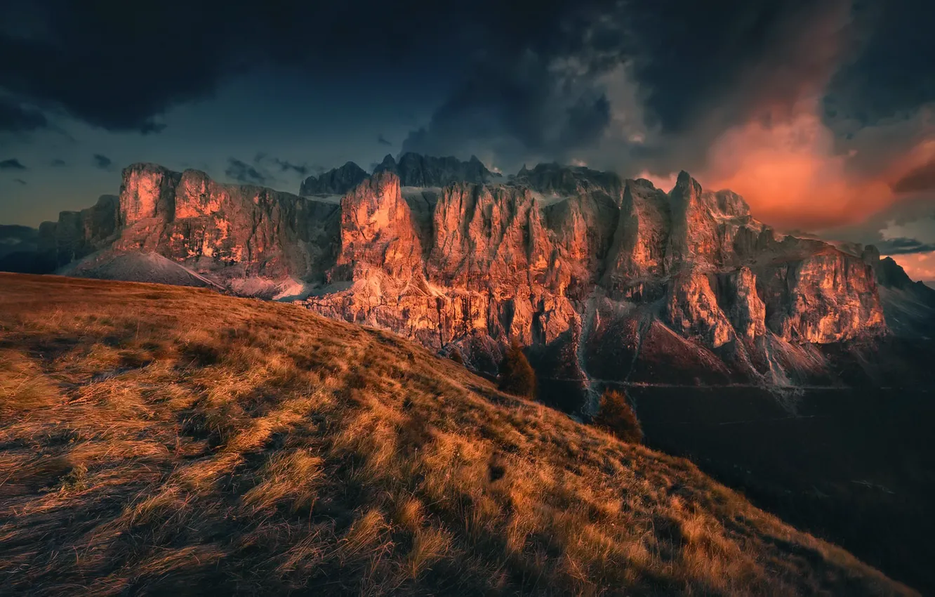 Фото обои небо, горы, природа