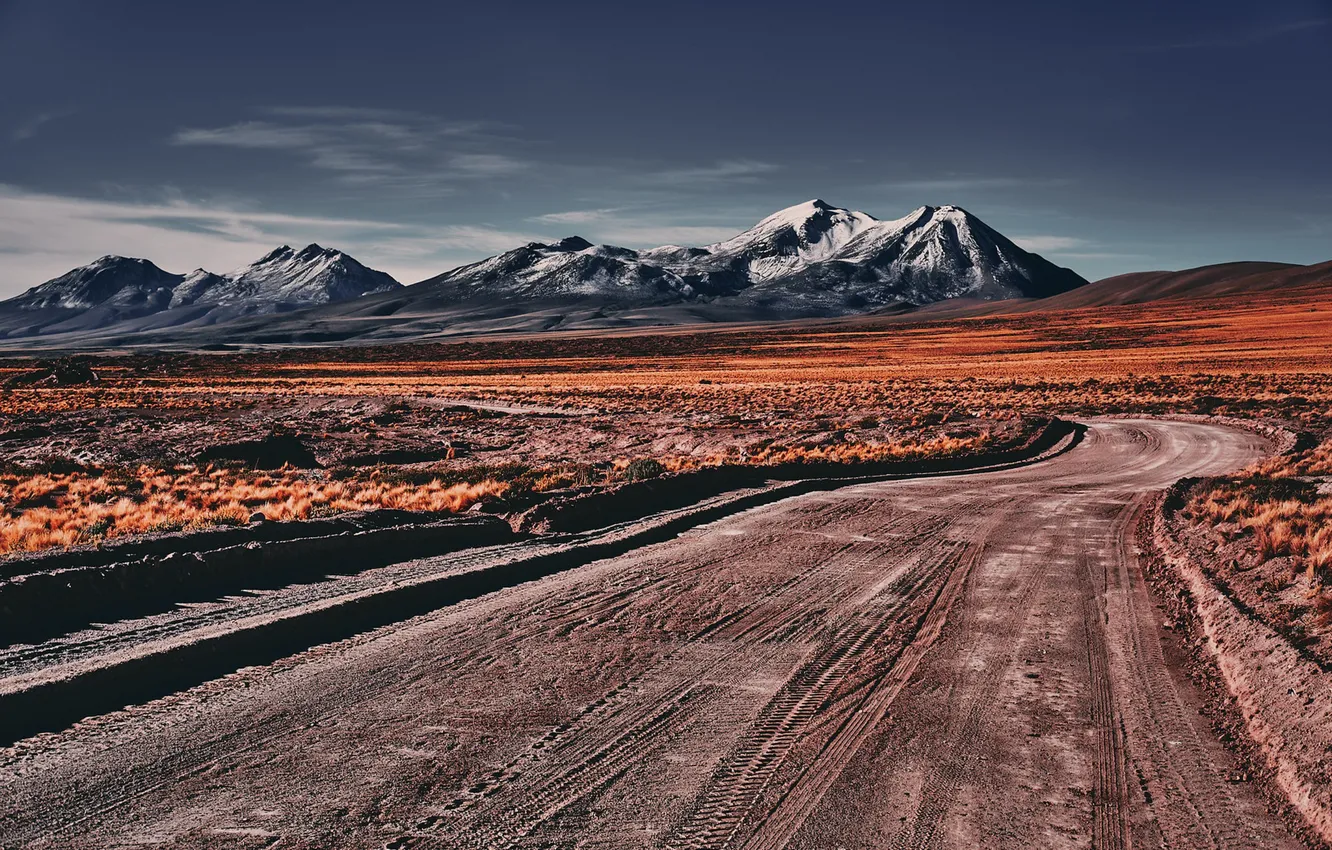 Фото обои дорога, природа, Chile, Atacama desert