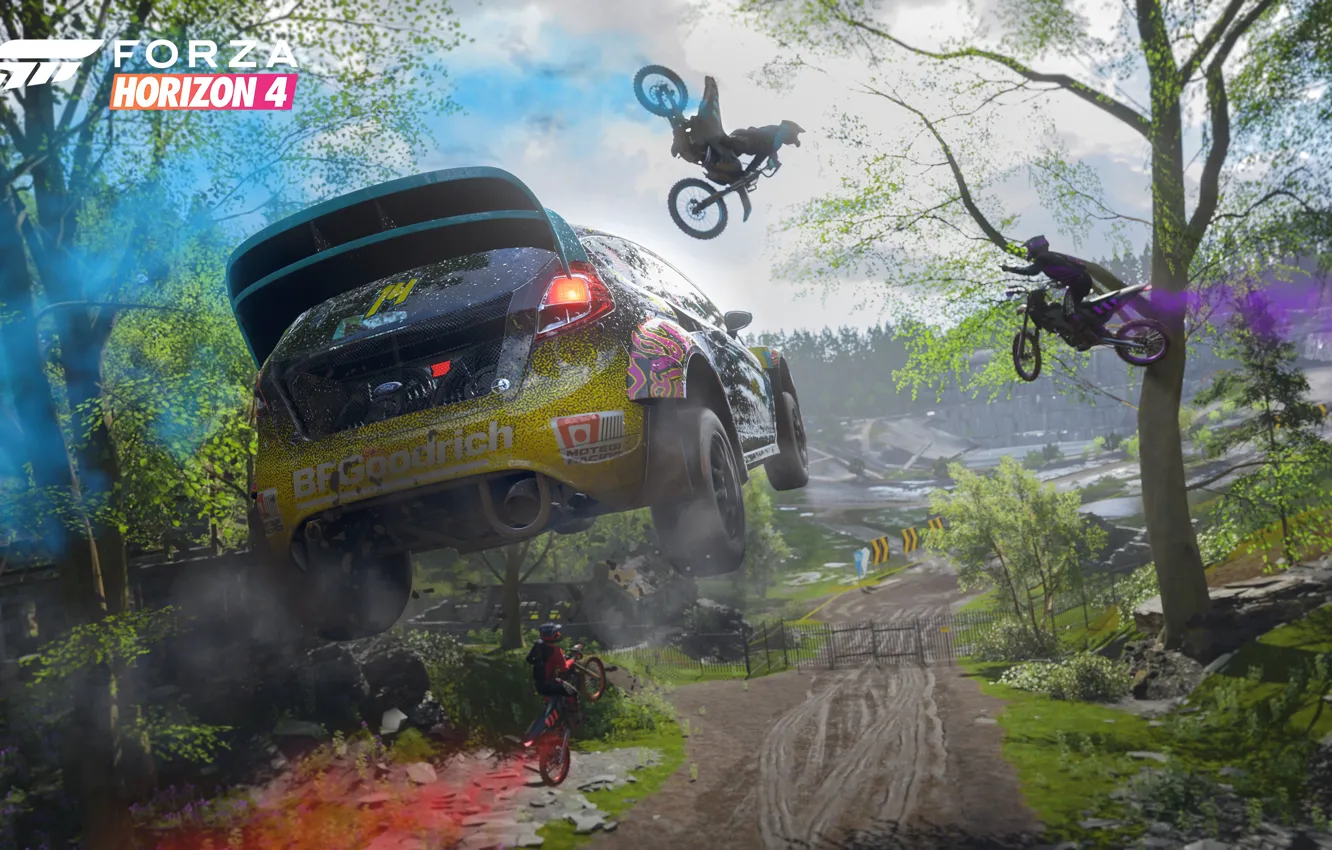 Фото обои Ford, Microsoft, game, 2018, Rally, Fiesta, E3 2018, Forza Horizon 4