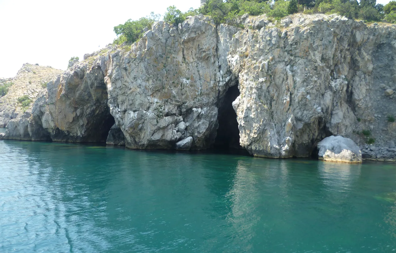 Фото обои Море, Крым, пещеры