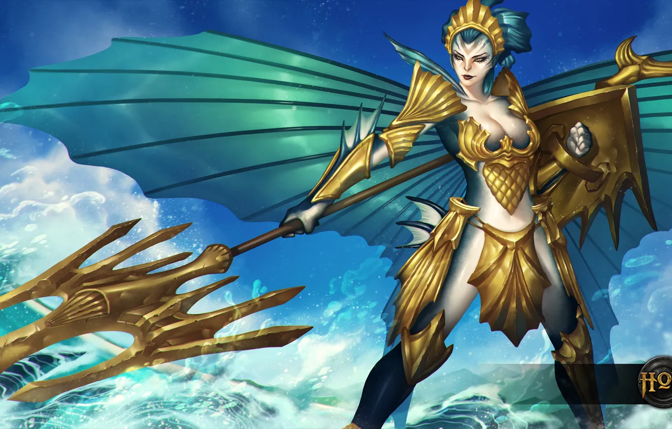 Фото обои девушка, hon, Phuket, воительница, дева, Heroes of Newerth, Valkyrie, Phuket Valkyrie