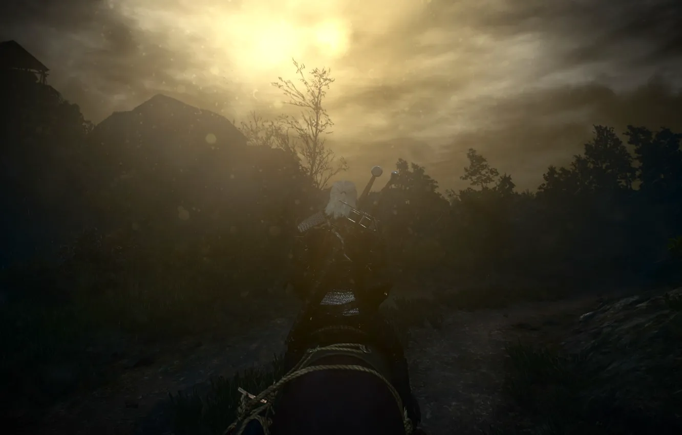 Фото обои пейзаж, Дикая Охота, Ведьмак, Witcher, Wild Hunt