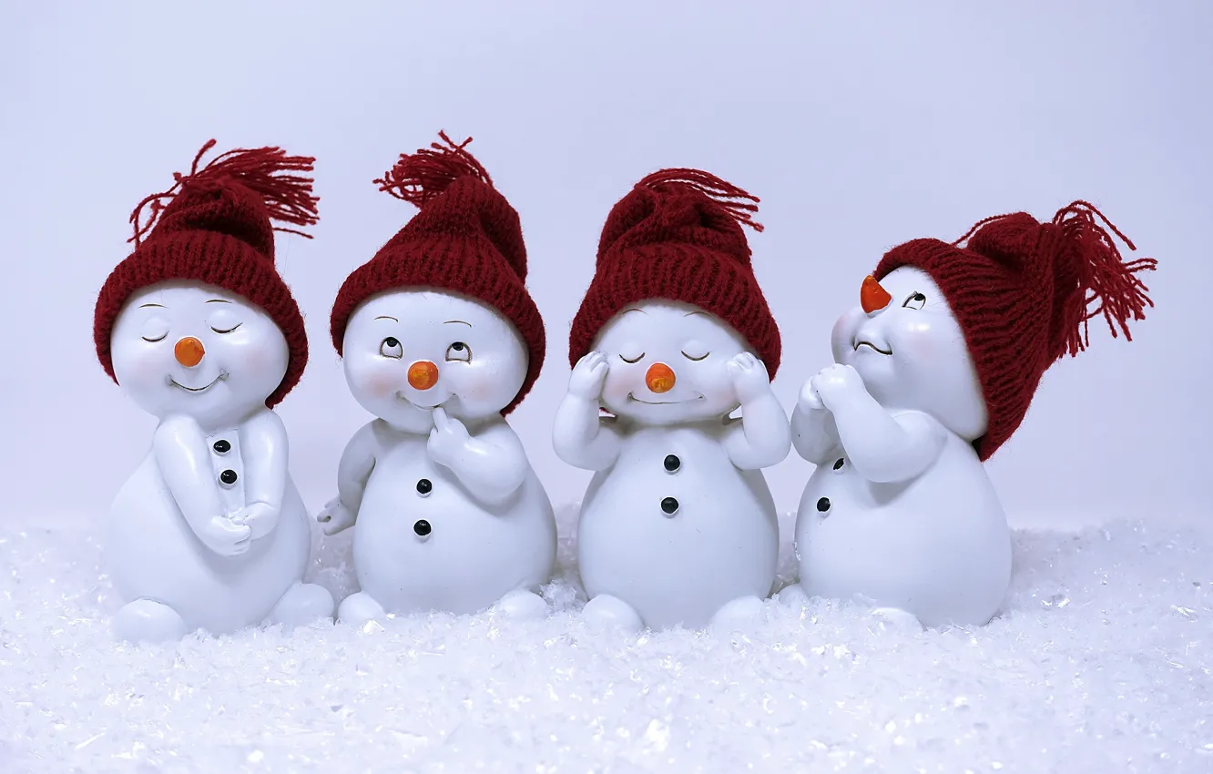 Фото обои зима, рождество, фигура, милый, снеговик, смешной, сувенир, забава