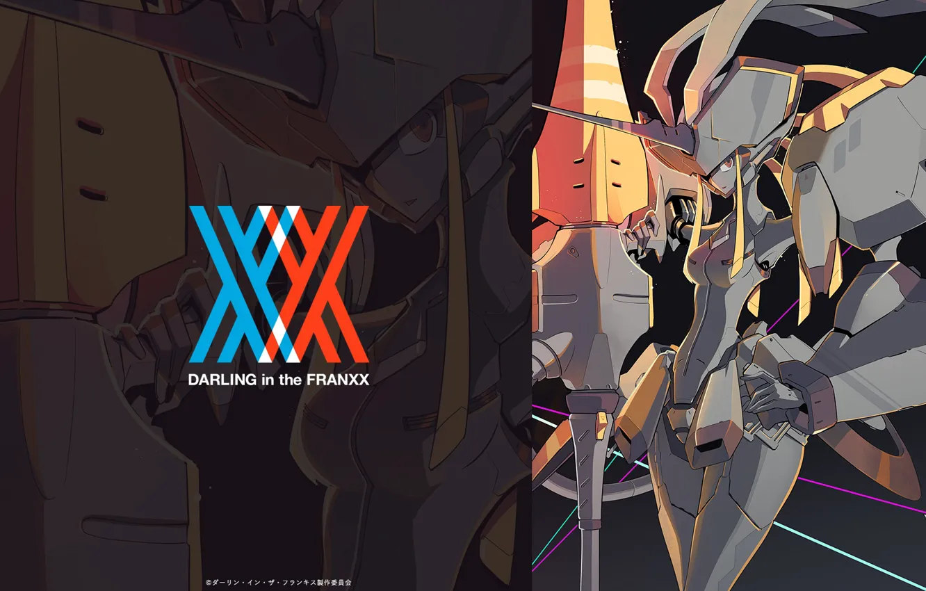 Фото обои девушка, робот, аниме, арт, darling in the frankxx