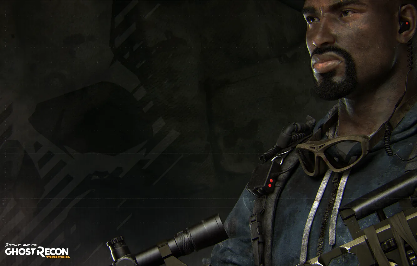 Фото обои gun, Ghost, soldier, weapon, man, sniper, rifle, Tom Clancy's